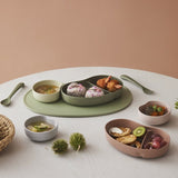 日本製 SUCSUC 抗菌竹纖維豆形分隔盤 | 嬰幼兒餐盤 分隔盤 兒童分隔盤 耐摔 露營餐盤