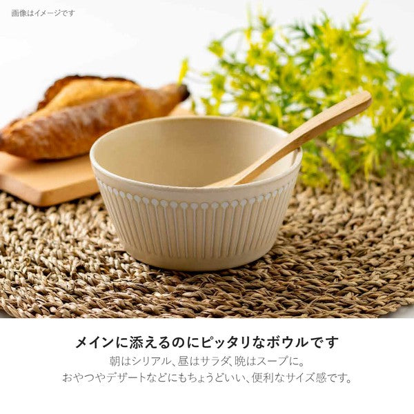 日本製 美濃燒 Albee 線條十草多用碗 13cm | 沙拉碗 深碗 麥片碗 優格碗 甜點碗 日本製碗