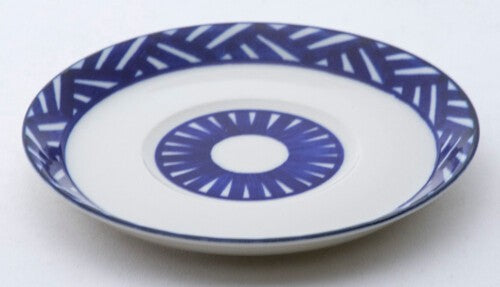 日本製 北歐風藍白圖騰咖啡杯碟 200cc | 巴克風 海軍藍餐盤 甜點盤 幾何盤 紅茶杯 茶杯 杯盤組