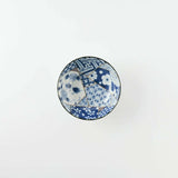 日本製 美濃燒 藍友禪菊形小鉢10.5cm | 沙拉碗 小菜碗 日式風格 職人手作