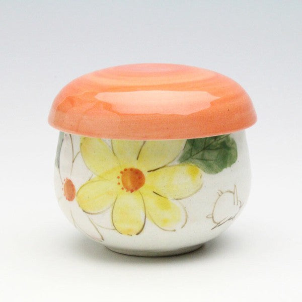 日本製 花花兔手繪陶瓷附蓋碗 | 湯碗 蒸蛋碗 茶碗蒸 飯碗 碗 陶瓷碗 湯盅 湯杯碗 碗盤 家用碗