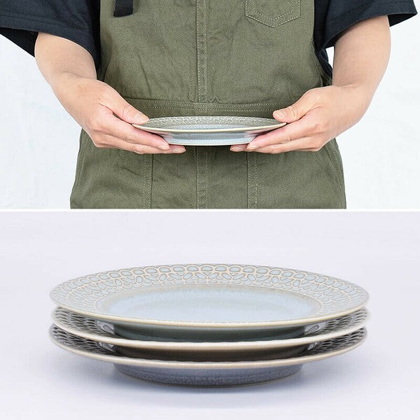 日本製 美濃燒 古典蕾絲蛋糕盤 17cm | 點心盤 小圓盤 甜點盤 古典歐風