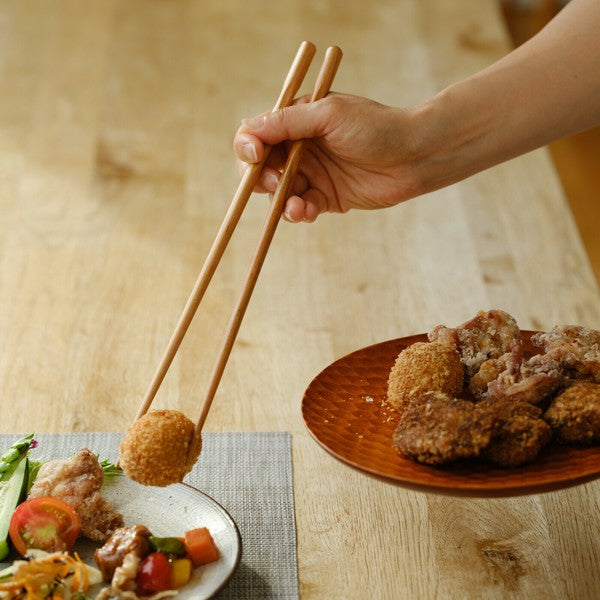 日本製 大岸正商店 國產山櫻木 30cm長筷 | 料理筷 烹飪筷 防滑塗層