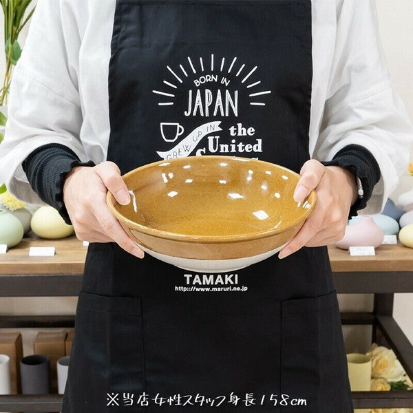 日本 TAMAKI 雙色線條大容量碗 1100ml |  耐熱 可疊放 拉麵碗 大碗公