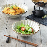 日本製 美濃燒 五色菊形中鉢 | 花型盤 輪花盤 深碗 深盤 義大利麵 咖哩碗 和風居家 立體菊型