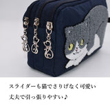 日本 超人氣 貓咪刺繡錢包/收納袋 | 手機包 零錢包 萬用包 拉鍊包 化妝包 小物收納包 分隔包