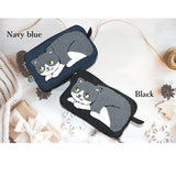 日本 超人氣 貓咪刺繡錢包/收納袋 | 手機包 零錢包 萬用包 拉鍊包 化妝包 小物收納包 分隔包