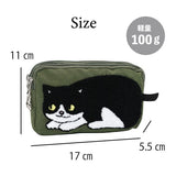 日本 超人氣 貓咪刺繡錢包/收納袋 | 手機包 零錢包 萬用包 拉鍊包 化妝包 小物收納包 分隔包