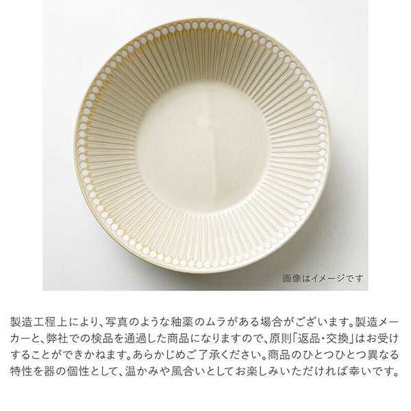 日本製 美濃燒 Albee 潑水十草輕量圓盤14.5cm | 可微波 點心盤 水果盤