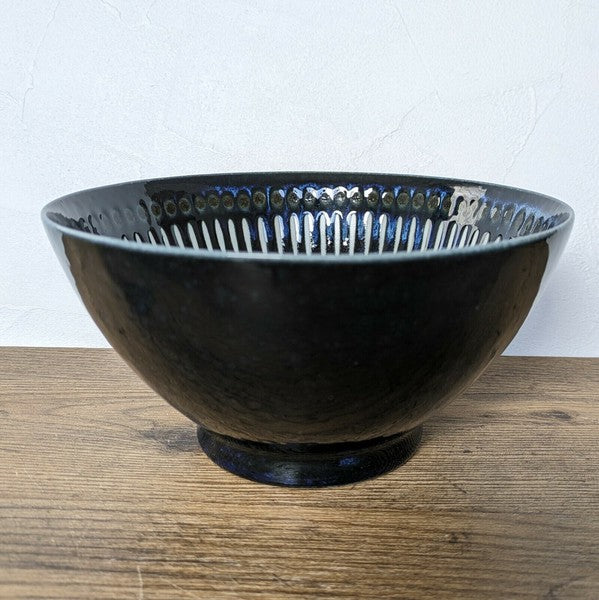 日本製 美濃燒 浮雕十草拉麵碗 | 湯碗 陶瓷拉麵碗 寬口碗 丼飯碗 泡麵碗