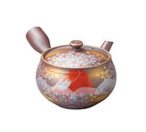 日本製 萬古燒赤富士 萬古急須壺 350ml | 泡茶茶具 富士山 茶具 送禮