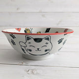 日本製 美濃燒 招財貓陶瓷拉麵碗 | 大碗 拉麵碗 碗公 湯碗 貓咪碗 多用碗 丼飯碗