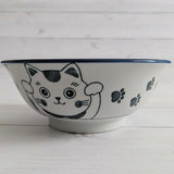 日本製 美濃燒 招財貓陶瓷拉麵碗 | 大碗 拉麵碗 碗公 湯碗 貓咪碗 多用碗 丼飯碗
