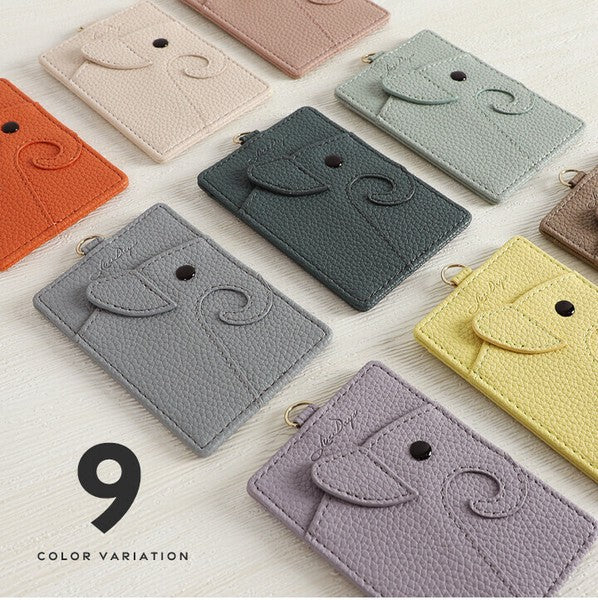 日本LIZDAYS 大象造型 伸縮票卡夾 | 悠遊卡套 識別證 票卡夾 證件套伸縮 證件套掛繩