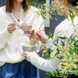 日本製 波佐見燒 和山窯 花邊甜點杯 | 聖代杯 冰淇淋杯 優格杯 布丁杯 陶瓷高腳杯 沙拉小菜碗