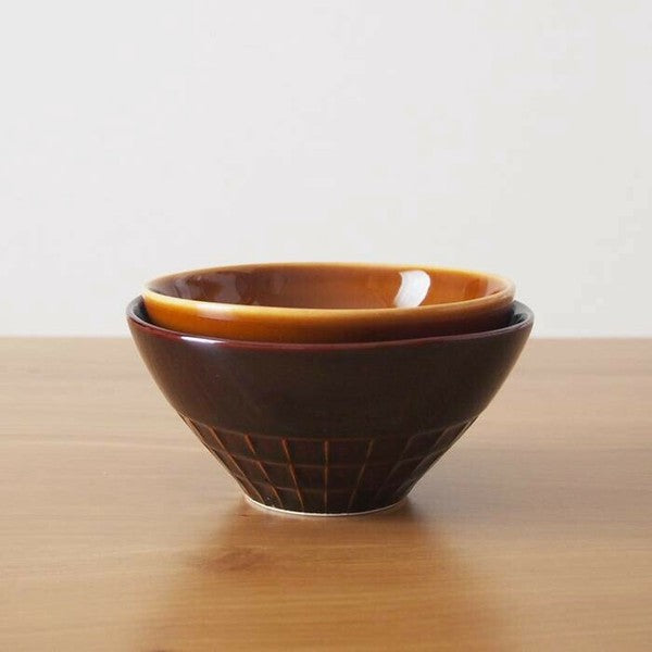 日本製 美濃燒 天目 飴釉 雙色對碗組 附筷架 | 夫妻碗 對碗 筷架 禮盒 新婚