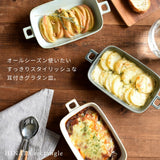 日本 HINATA 方形手把焗烤盤 | 耐熱烤盤 焗烤盤 雙耳烤盤 陶瓷烤盤 方盤 焗烤料理 可堆疊