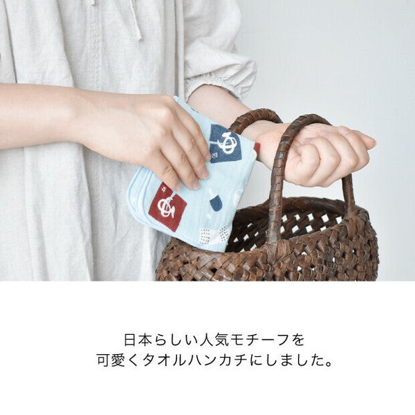 日本製 現代百貨 和柄小町 純棉柔軟方巾 | 25x25cm 和風棉質 小方巾 隨身手帕