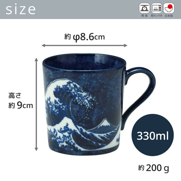日本製 浮世繪 神奈川沖浪裏 馬克杯 附木盒 | 送禮 浪に富士 葛飾北齋