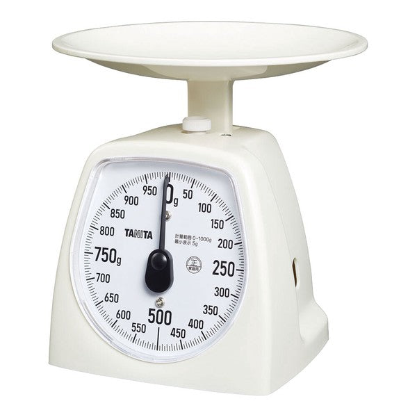 日本製 TANITA 免電池指針式 料理秤1kg 白色｜KA-441 食物磅秤 烘焙磅秤