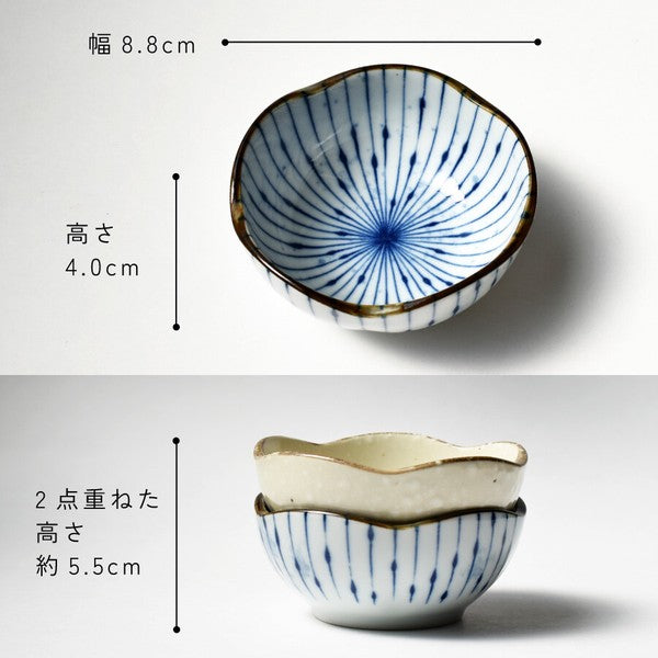 日本製 美濃燒 陶瓷梅形3.0小鉢 | 優格碗 前菜碗 沙拉碗 小碗 小餐碗 小碟子 醬料碟 多用途小鉢