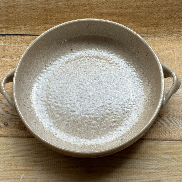 日本製 美濃燒 陶瓷圓形雙耳盤 | 雙耳圓盤 陶瓷盤 圓盤 盤子 雙耳盤 深盤 可堆疊