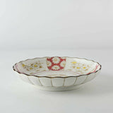 日本製 美濃燒 Awasaka 仁峰菊型深盤 2入禮盒 | 68深皿 吉祥紋樣 餐盤 菜盤 深盤