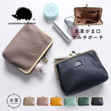日本 SCANDINAVIAN FOREST 刺蝟 真皮 口金包 化妝包 零錢包 口金零錢包 小化妝包