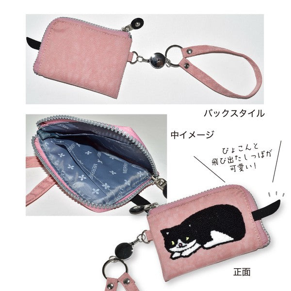 日本 超人氣 貓咪刺繡錢包/收納袋 | 手機包 零錢包 萬用包 拉鍊包 化妝包 小物收納包 分隔包