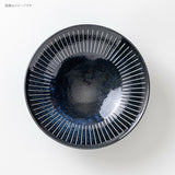 日本製 美濃燒 撥水十草 陶瓷線條8吋碗公 | 麵缽 拉麵碗 陶瓷碗 大碗公 大湯碗 沙拉碗 大份量料理
