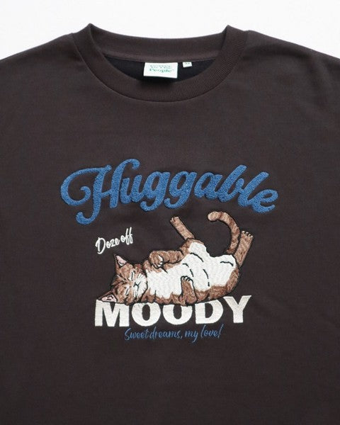 日本代購 POWER TO THE PEOPLE 貓咪刺繡 大學T 日系大學t 長袖t恤 長袖 t恤女