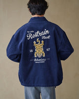 日本代購 燈芯絨老虎刺繡外套 POWER TO THE PEOPLE 日系外套 燈芯絨外套 街頭風外套