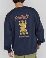 日本代購 獨特豹刺繡棉質長袖上衣 POWER TO THE PEOPLE 大學t長袖 美式大學t 大學t