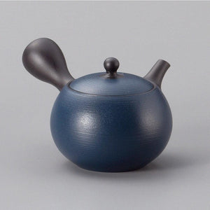 日本製 常滑燒 陶聖深藍黑泥 日式茶壺｜170ml - 富士通販