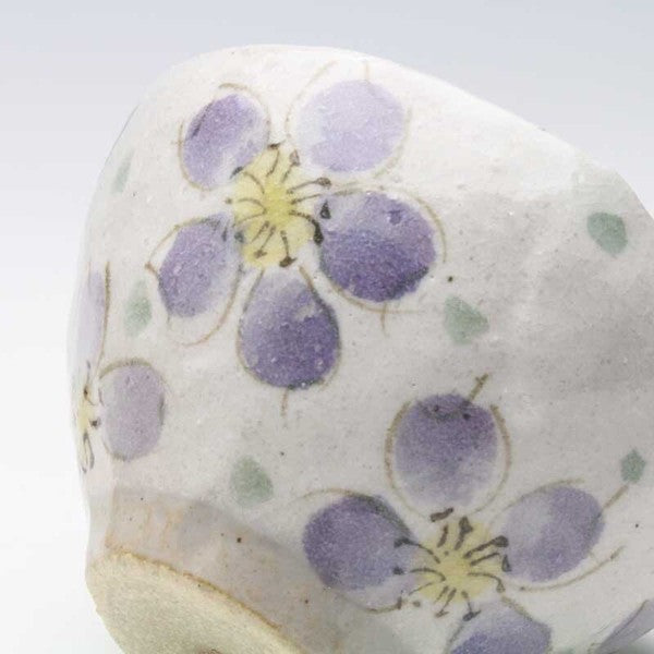 櫻花碗 日本製 春日粉引櫻花陶碗 粉 紫 11.2cm｜瀨戸燒 日式碗 古早碗 舞陶館 陶瓷碗 飯碗 碗