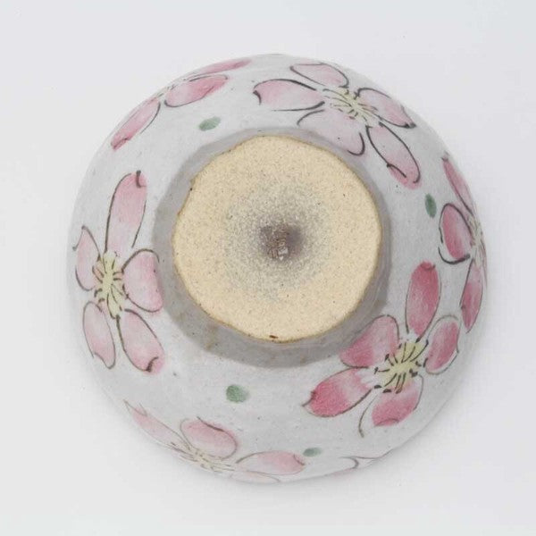 櫻花碗 日本製 春日粉引櫻花陶碗 粉 紫 11.2cm｜瀨戸燒 日式碗 古早碗 舞陶館 陶瓷碗 飯碗 碗