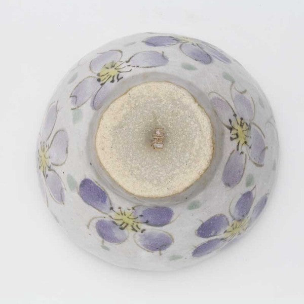 櫻花碗 日本製 春日粉引櫻花陶碗 粉 紫 11.2cm｜瀨戸燒 日式碗 古早碗 舞陶館 陶瓷碗 飯碗 碗