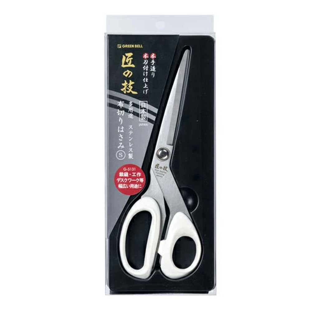 日本 綠鐘匠之技 鍛造鋼專業裁布剪刀∣G-5131