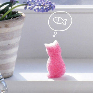 日本 迷你貓咪造型海綿（3入組）-日本製 - 富士通販