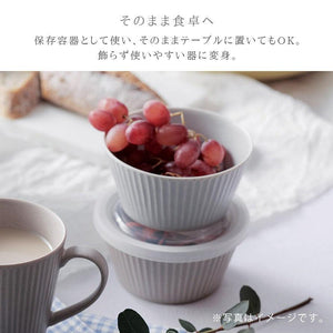 日本製 美濃燒 陶瓷保鮮碗 4入 附蓋 - 富士通販