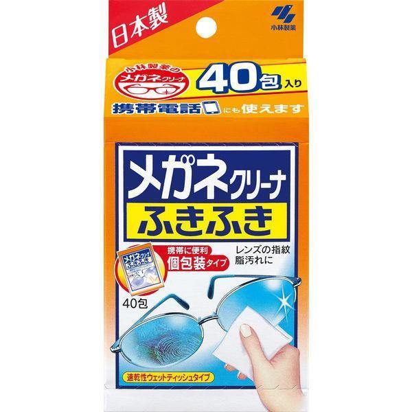 日本小林製藥 眼鏡專用速乾擦拭布｜螢幕擦拭 40入-日本製 - 富士通販