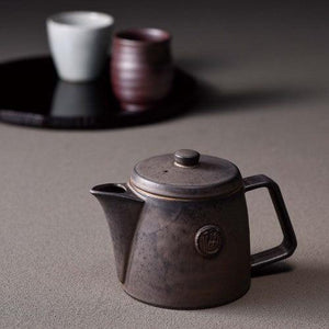 日本製 美濃燒 福字 復古 陶瓷茶壺｜古銅色 420cc - 富士通販