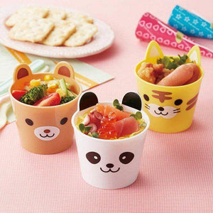 日本直送 可愛動物造型杯 下午茶派對碗(5入) - 富士通販