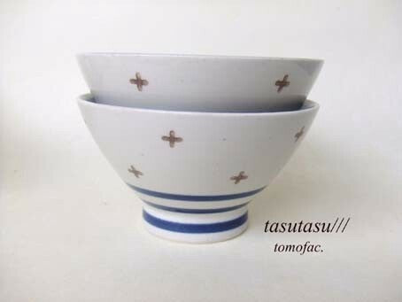 日本製 波佐見燒 tomofac.線條十字飯碗 | 造型碗 飯碗 小碗 家用碗 日式茶碗