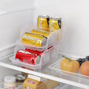 日本製 Inomata 冰箱 飲料罐分隔收納籃｜冰箱收納盒 廚房收納盒 廚房收納架 - 富士通販