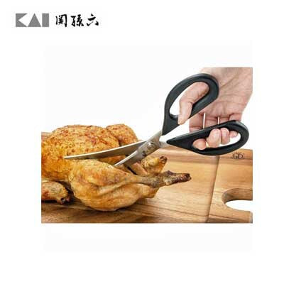關孫六 廚房彎曲剪刀︱不銹鋼 料理剪刀 食物剪刀 披薩刀 貝印