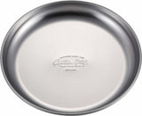 日本製 CAPTAIN STAG 露營不鏽鋼餐盤 16cm｜輕量戶外野餐盤 camping首選
