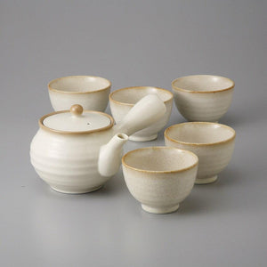 日本製 陶瓷粉狀茶具杯壺6入組 - 富士通販