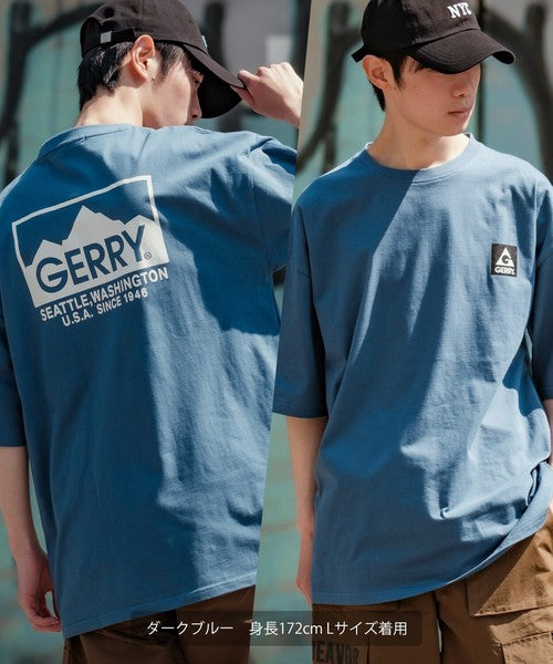 【GERRY】美式戶外風格寬鬆棉質短袖印花T恤 | 街頭休閒 寬鬆版型 男女適穿 印花TEE