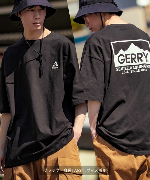 【GERRY】美式戶外風格寬鬆棉質短袖印花T恤 | 街頭休閒 寬鬆版型 男女適穿 印花TEE